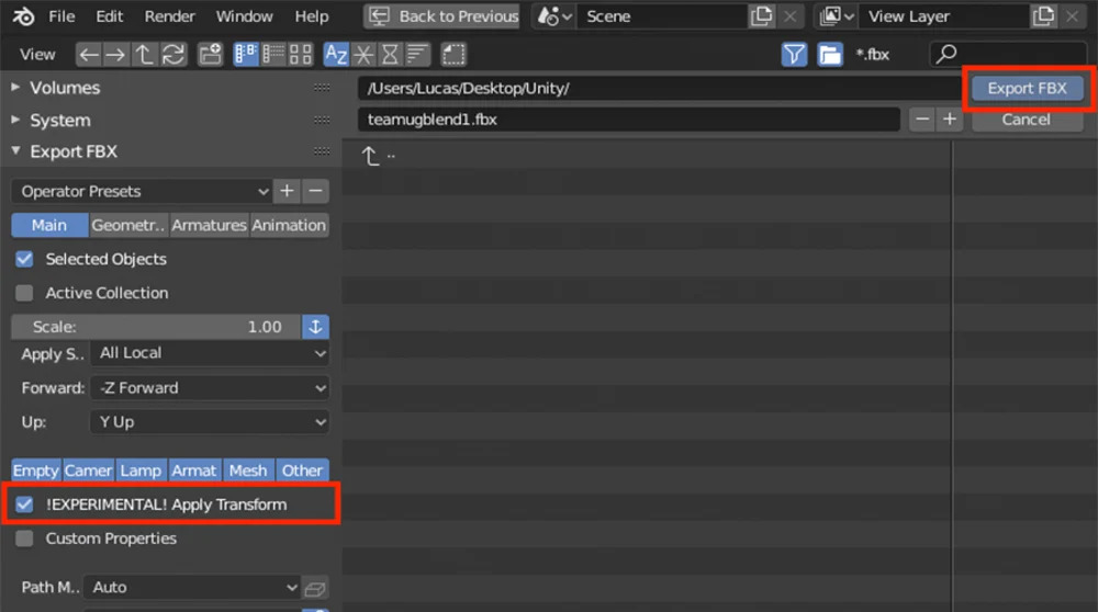 Nhập file FBX sang Unity (Nguồn: Lucas Carolo via All3DP)