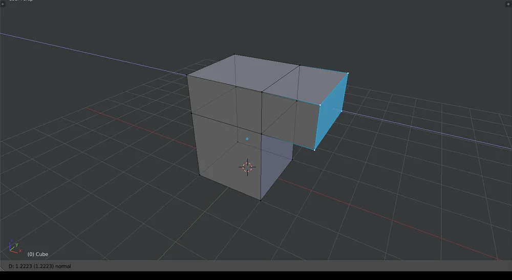 Một ví dụ rất cơ bản về chức năng của công cụ extrude trong Blender. Nguồn: Blu Siber / All3DP