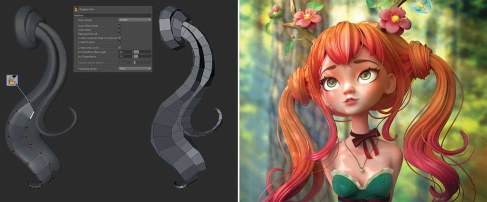 The PolyPen tool's great for a retop once you've switched on some extra options (Source: creative bloq.com)