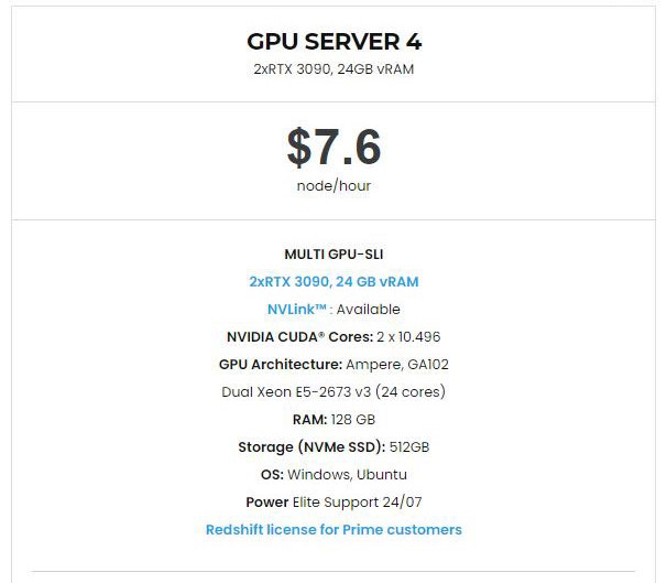 GPUs package for Octane