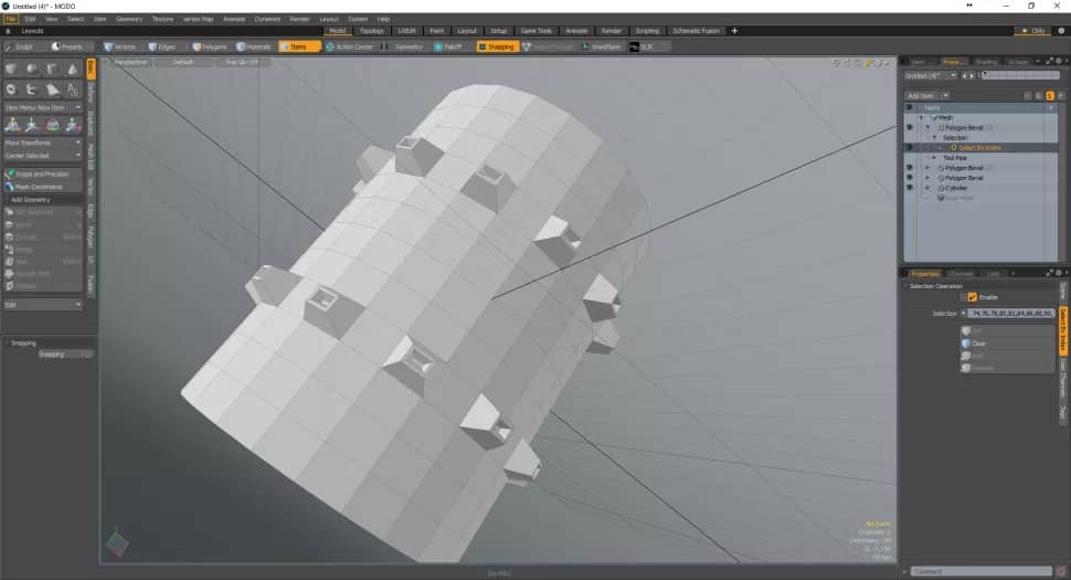The new Procedural stack within MODO 10.1 allows any element of a procedural mesh to be potentially live
/ Image Source: creativebloq.com
