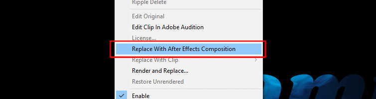 Use Dynamic Link between Premiere Pro and After Effects.
