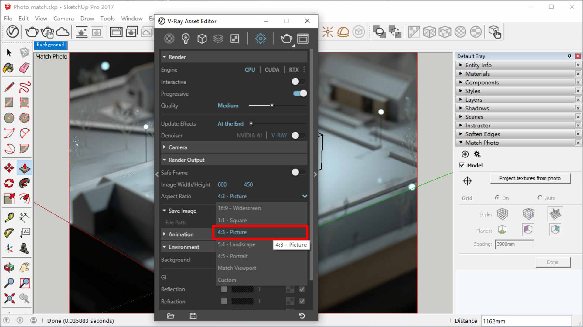 How to render an architectural scale model in V-Ray for SketchUp 3