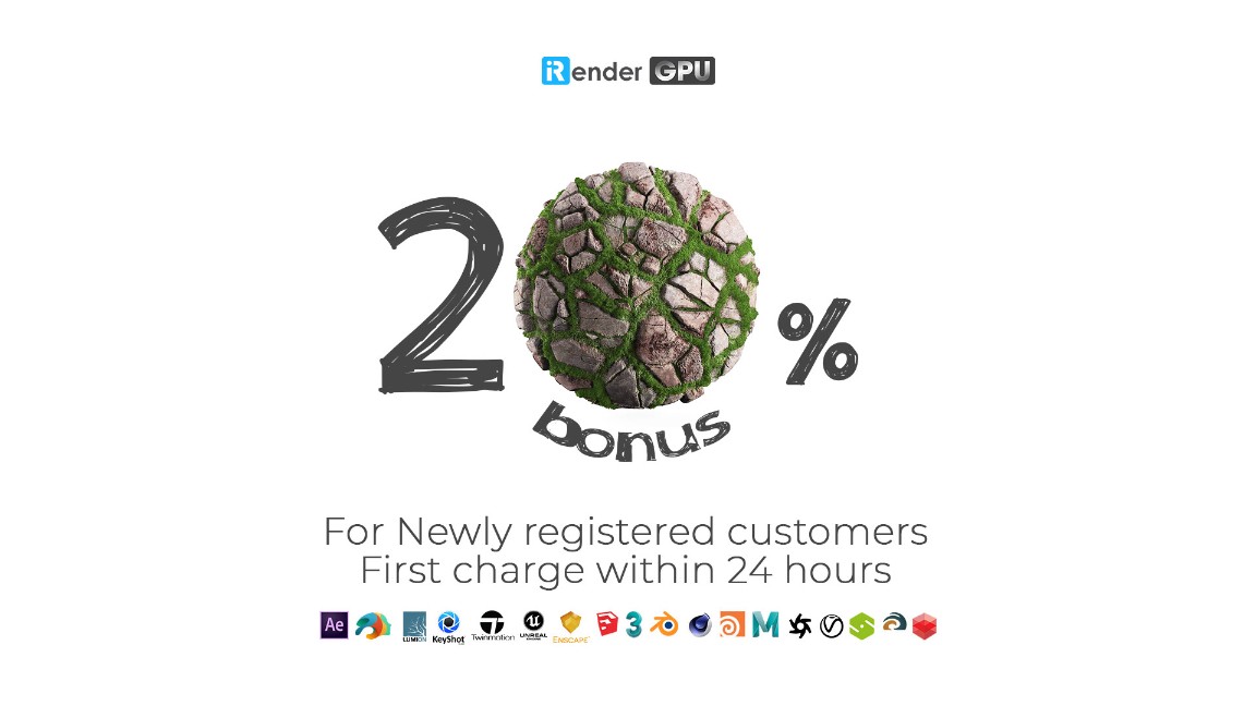iRender 20% bonus