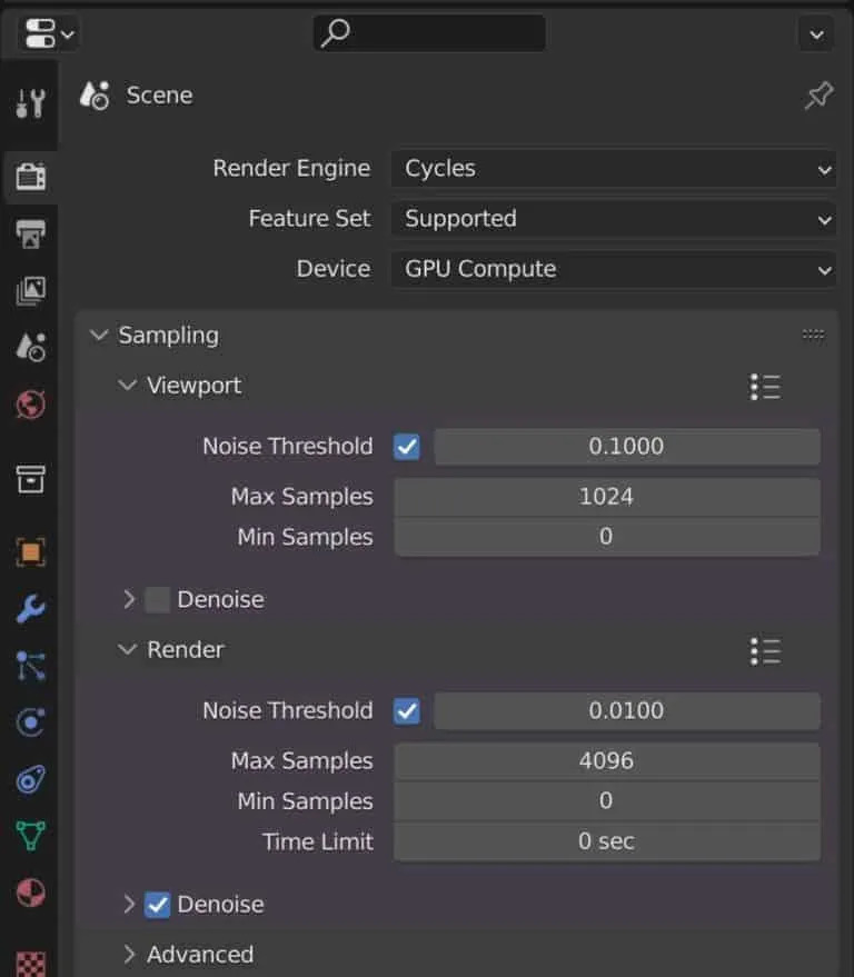 Blender Sampling & Denoising
