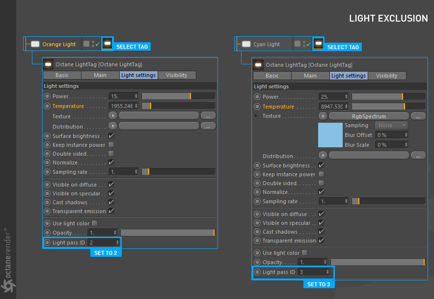 Working with Light Linking in Octane 9