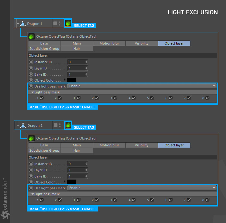 Working with Light Linking in Octane 8