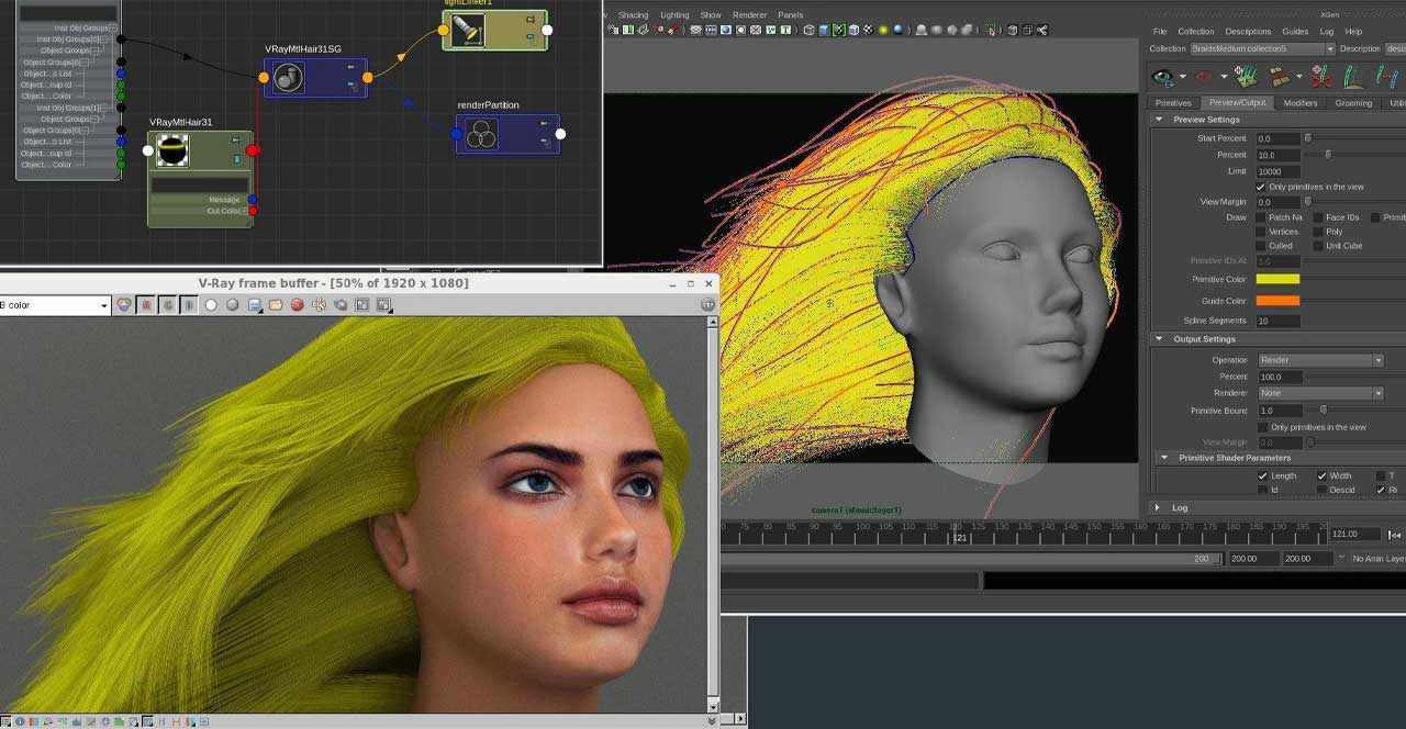 Tips and Tricks for creating realistic hair and fur for 3D characters in Maya 2