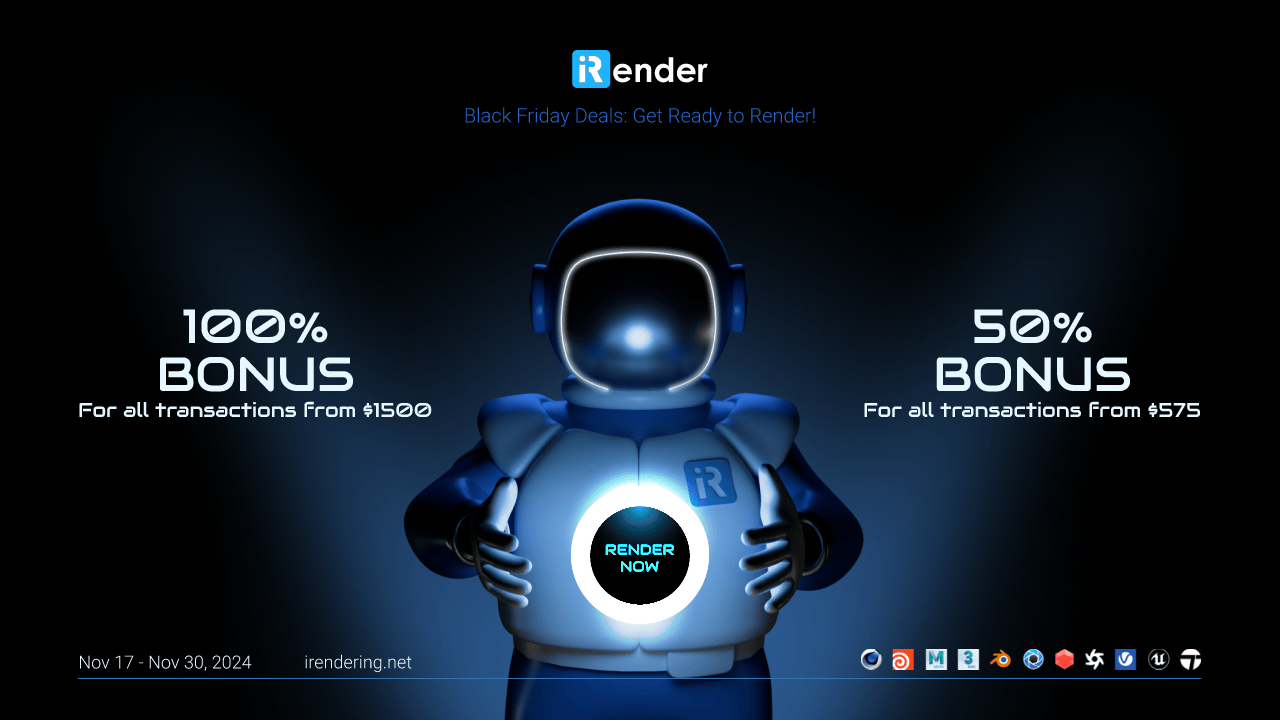 iRender - Black Friday bonus upto 100%