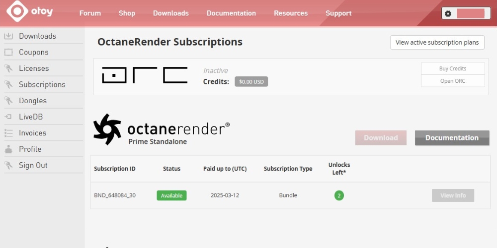 Octane license and how to manage it 4