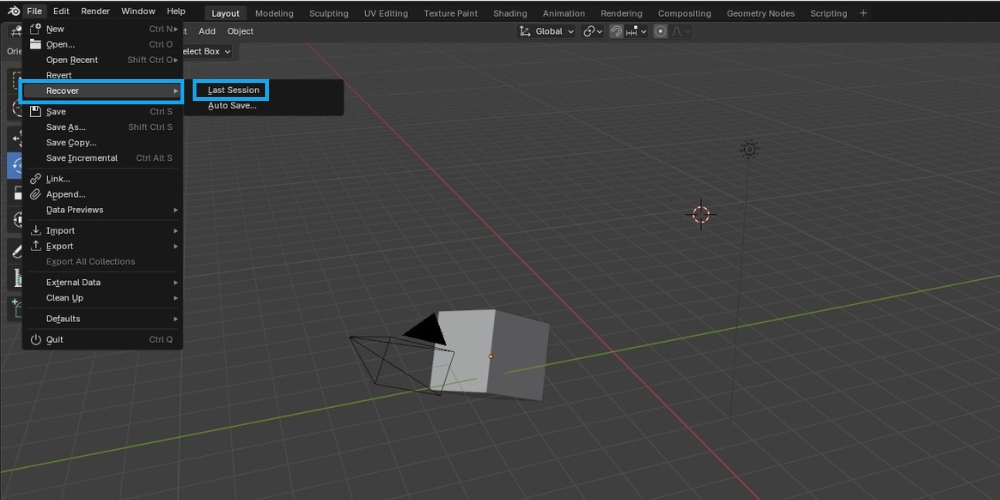 How to recover data after crashes in Blender 4