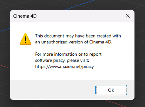 How to fix the ‘unauthorized version of Cinema 4D” error 1