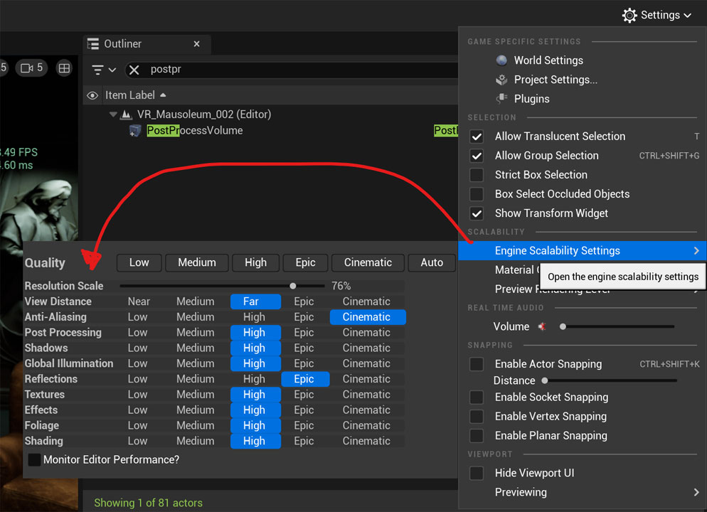 How to solve Unreal Engine rendering slow or throwing errors? 1