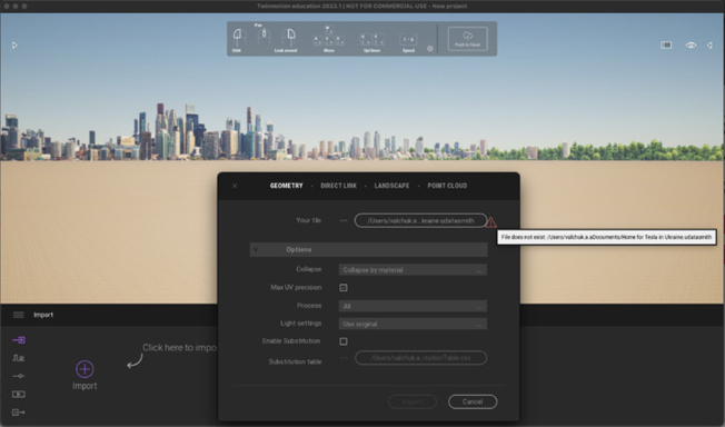 How to fix the ‘Twinmotion cannot import the file’ error? 1