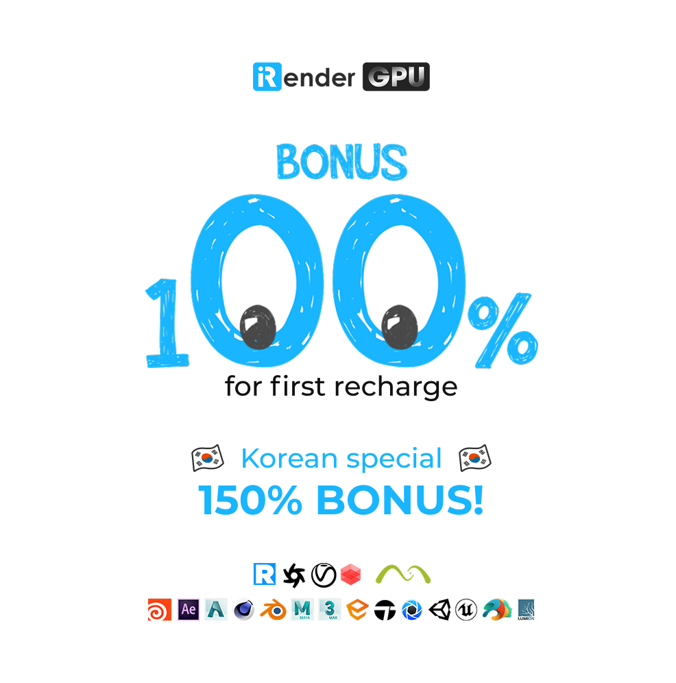 iRender 100% bonus