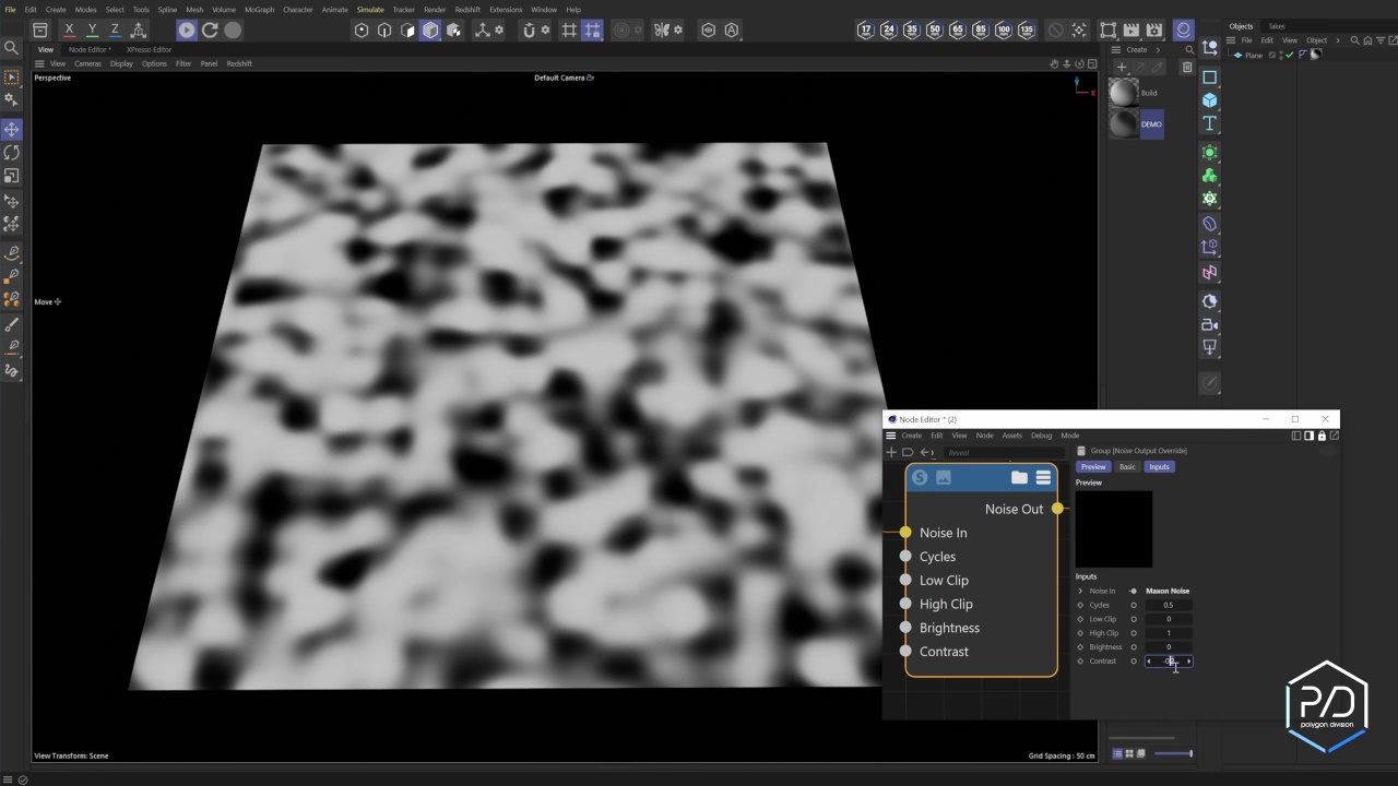 How to Create a Noise Output Override Node in Cinema 4D 5