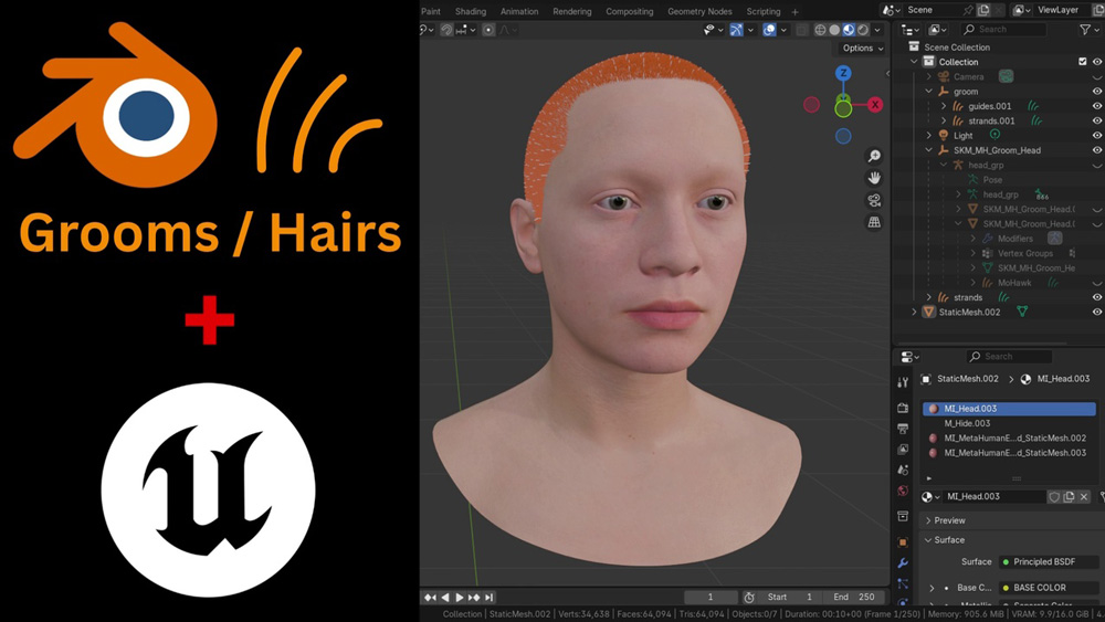 Integrating Blender Hair into Unreal Engine Groom System image 3